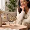 Wooden Decorative Figurine for Home Table Decor, Love and Loyalty Gift