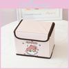 Japanese Style Foldable Pu Storage Container With Cover For Dorm Room Clutter