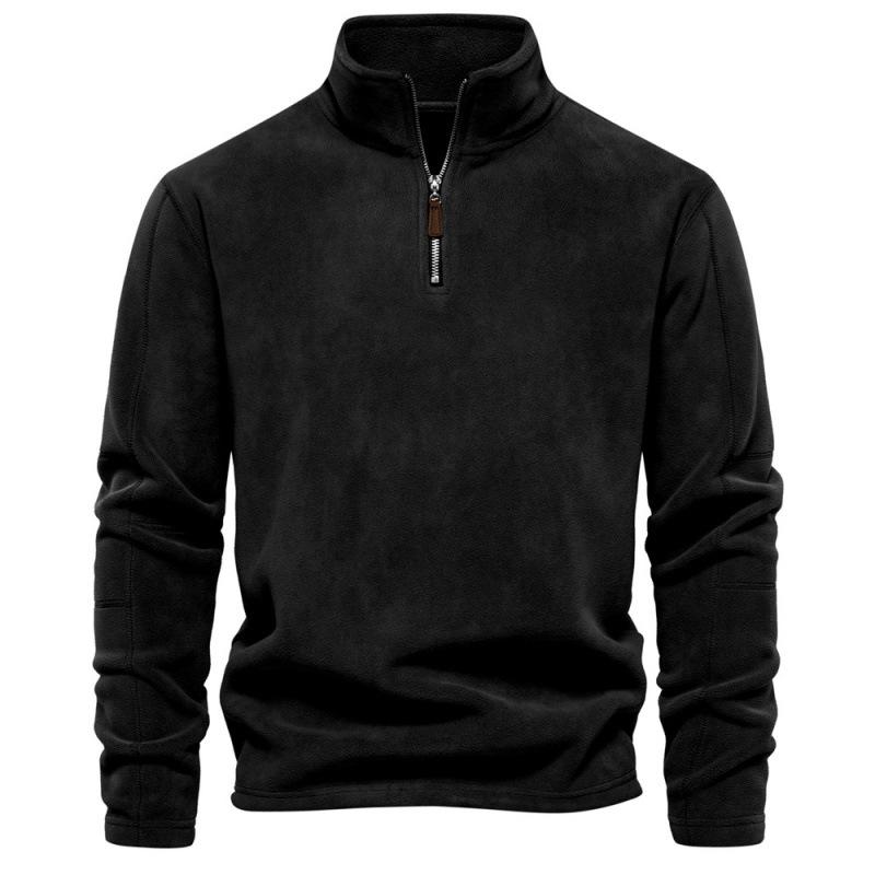 Herren Qualität Verdicken Warme Fleecejacke für Herren Reißverschluss Hals Pullover Herren Sweatshirt Softshell Herrenjacke