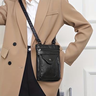 Vintage Style Women's Crossbody Bag Faux Leather Mini Shoulder Purse with Adjustable Strap  Ideal Gift for Mom