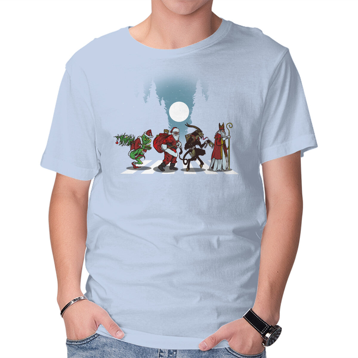 Unisex Crew Neck T-Shirt The Holiday Road Graphic Short Sleeve Casual Tee S