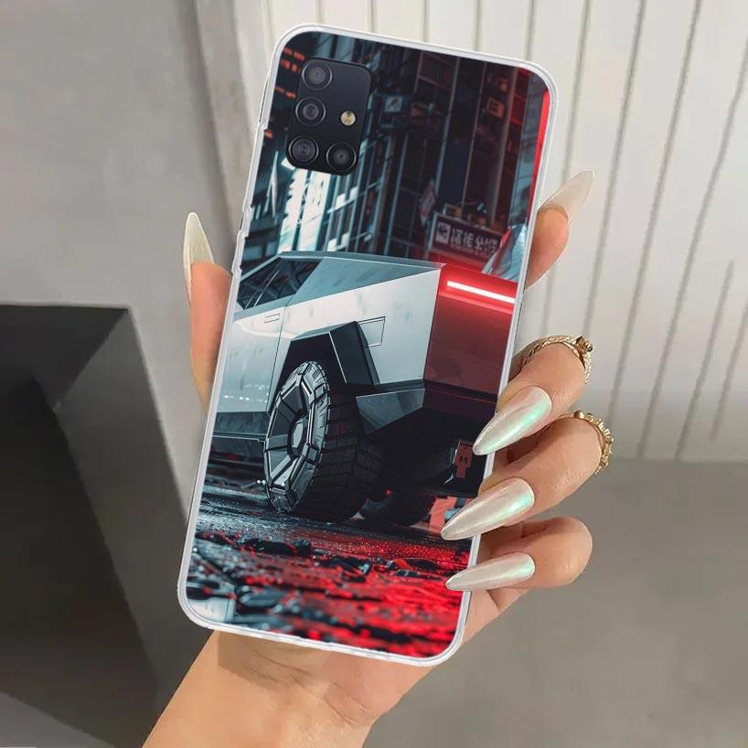 Electric Car M-Model S 3 Phone Case for Samsung Galaxy A52 A32 A22 A12 A02S A50S A30S A10S Note 20 Ultra 10 Plus S10 A31 A20 A71 Samsung A50S