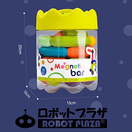 ROBOT PLAZA Magnetic Blocks, 32 Pieces, Magnetic Toys for Kids, Educational Toy, Birthday Gift
