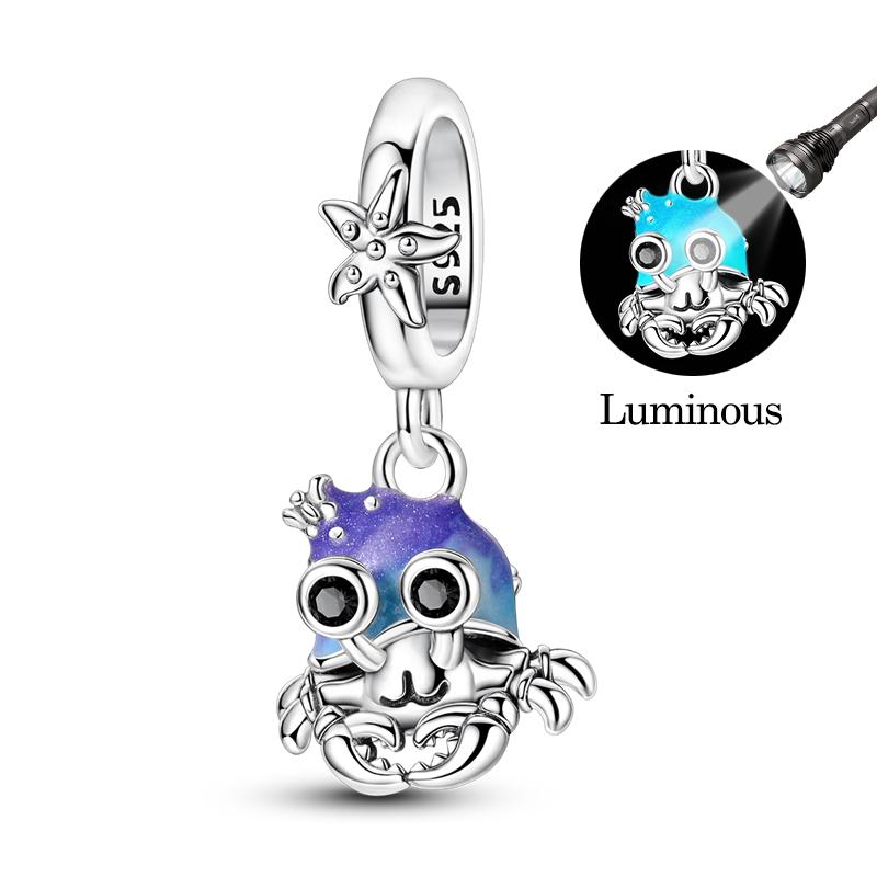 Kopparberlocker Pärlor Sommar Havssköldpadda Krabba Strand Snäcka Blå Berlock Hängen För Kvinnor Diy Armband Smycken Gåva