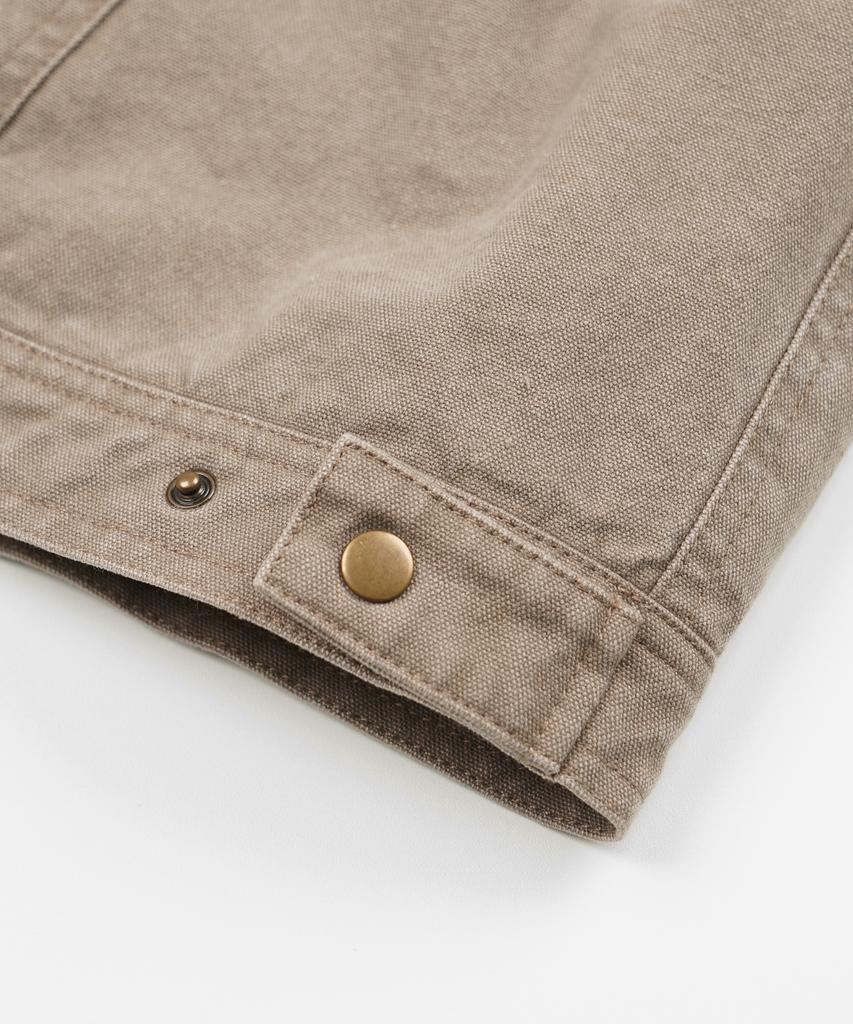 FRIZMWORKS Heavy Canvas Storm Trucker Jacket _ Mud