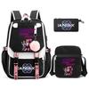 3 Stück/Set Anime Cartoon Kpop Dämonenjäger Bedruckter Rucksack mit Umhängetasche für Teenager Schüler Mädchen Junge Schultasche Große Kapazität Reisetasche Kindergeschenk