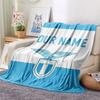 Custom Name,SS Lazio Printed Flannel Blanket, Soft Throw for Bedroom Sofa, Washable, Christmas Present, Great Gift.