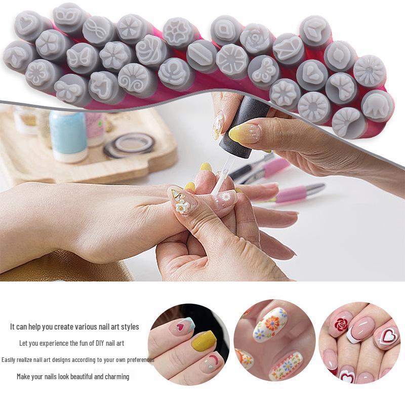 Bestseller DIY Schmetterling & Blume Nagelkunst Stempelstift Set