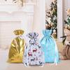 Gold Drawstring Snowman Elk Snowflake Goods Candy Wrapping Gift Bag Packaging Bag Christmas Gifts