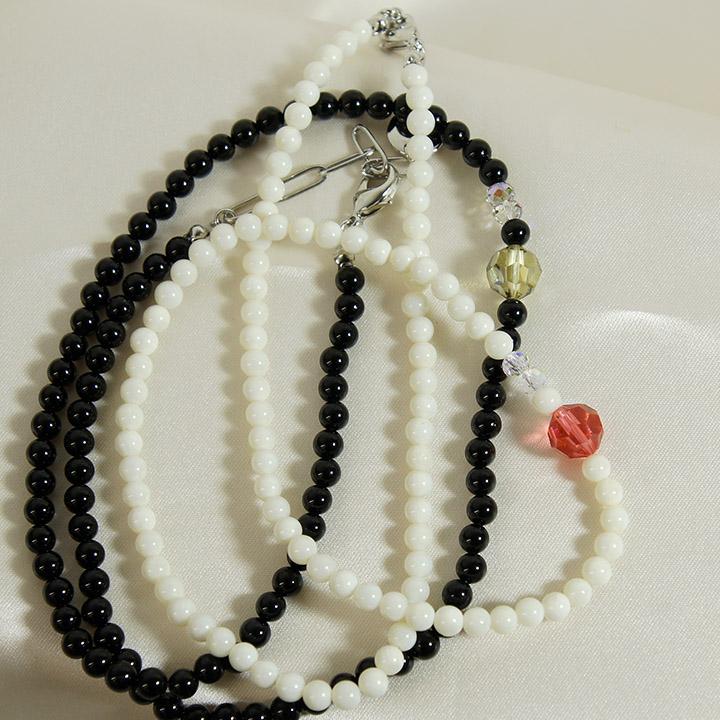 Treaju Crystal Cutting Onyx Necklace