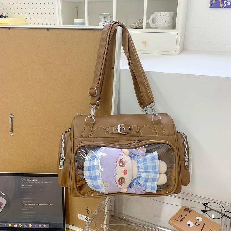 Japanese transparent pain bag big appetite new daily bar shoulder bag prefectural style versatile student handbag