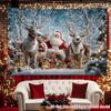 1Pcs Santa Reindeer Christmas Eve Sky Decoration Background Xmas Backdrop Decorations For Photo Studio Photo Booth Party
