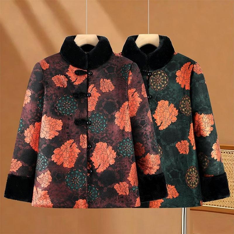 Winter Cotton-padded Jacket, Piled and Thickened Wife Jacket, Warm Old Cotton-padded Jacket, Cotton-padded Jacket Top