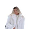 Eco-friendly Faux Fox Fur Mid-length Coat, Thickened Winter 2025 - European/American Style