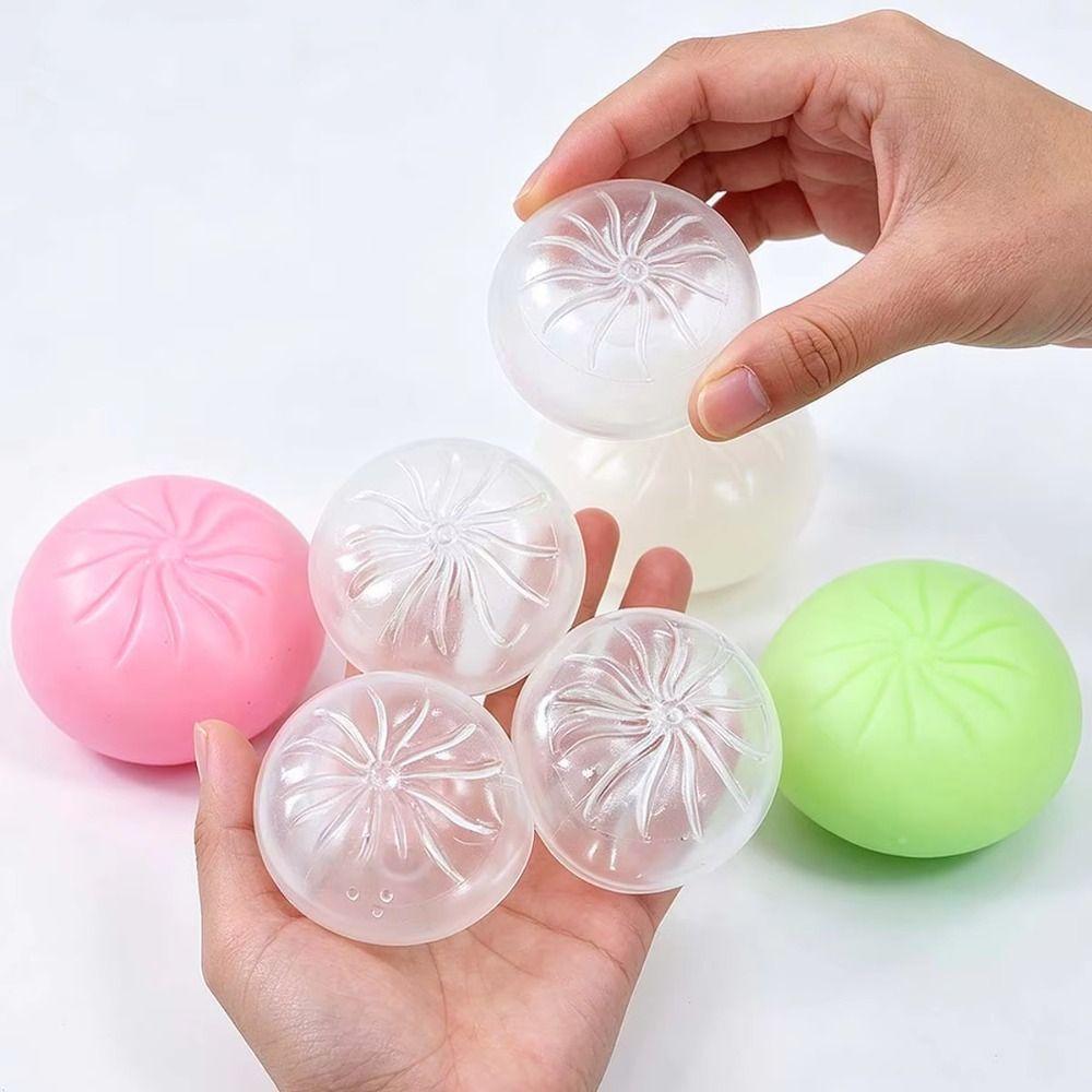 Riempimento con Perline di Schiuma Pelle per Palla Vuota Fai da Te Morbida in TPR con Tappo Pallina Morbida a Forma di Raviolo Fidget Flessibile Artigianato Fatto a Mano