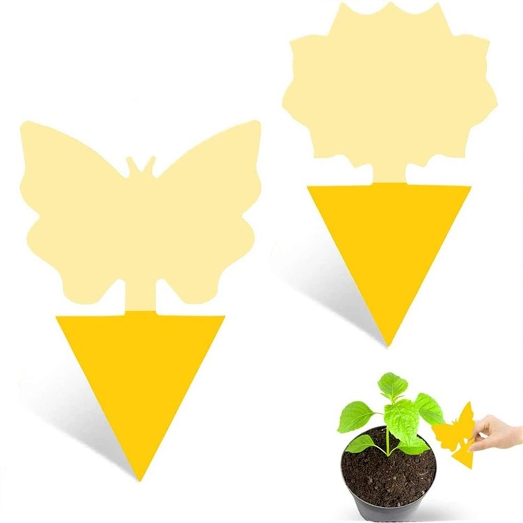 Lepka Tablica do Łapania Owadów, Dwustronna Żółta, Skuteczna Lepka Pułapka na Latające Owady, Dom i Ogród