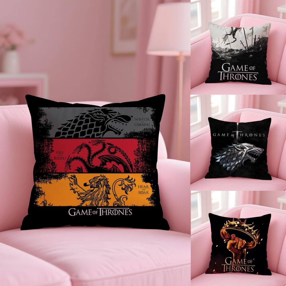 TV-G-GamES Of T-ThroneS Kissenbezug Plüschstoff Weich Beidseitig bedruckt Sofa Warm Winter Zuhause Geschenk Kissenbezug