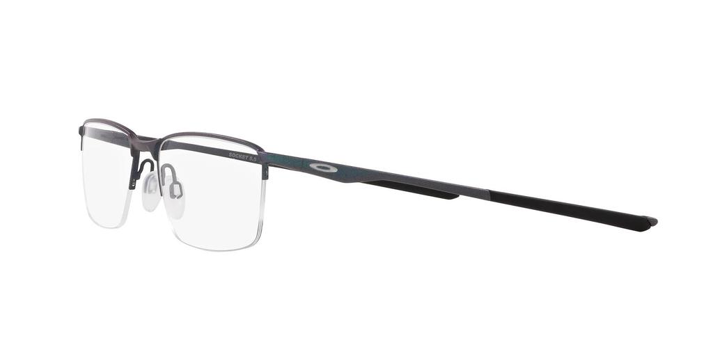 Oakley OX3218 Prescription Socket Colorshift 52mm Lens Glasses, 5.5 DK, MT, Silver/Blue Frame/Demo Lens,
