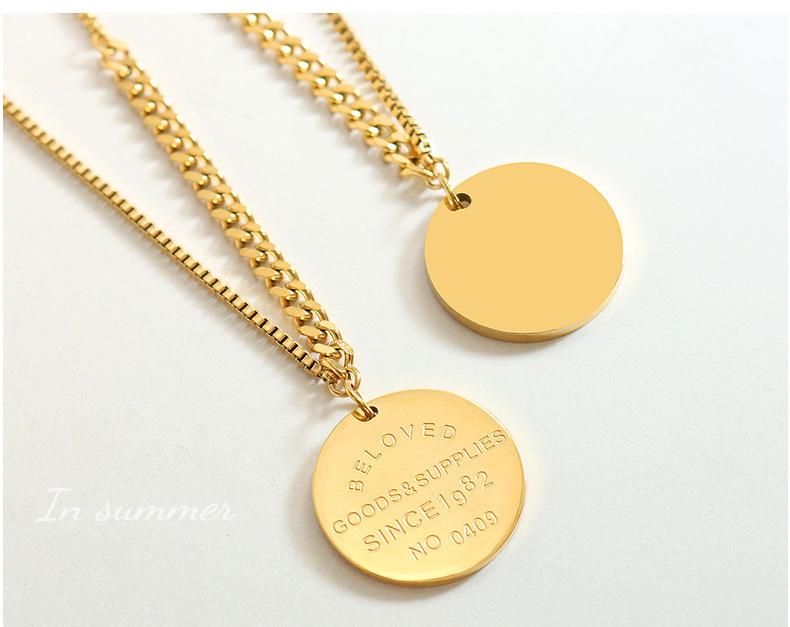 Spicy Girl Autumn & Winter Hip Hop Portrait Pendant Sweater Necklace M002-3