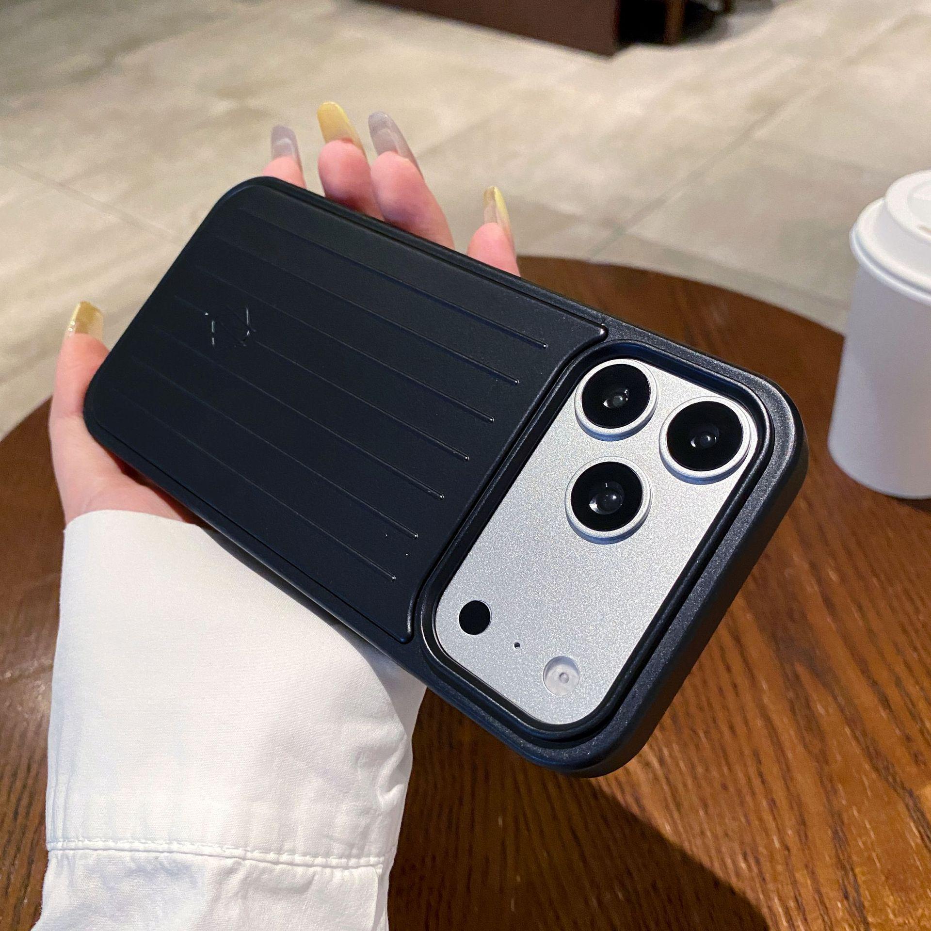 

iPhone 17 Pro Max Metal Stripes Case with Large Holes - Premium Feel, Drop-proof, Protective Cover 13 Pro Max чорний