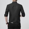 Versatile New Men's Casual Long Sleeve Slim Fit Solid Cotton Dress Shirts