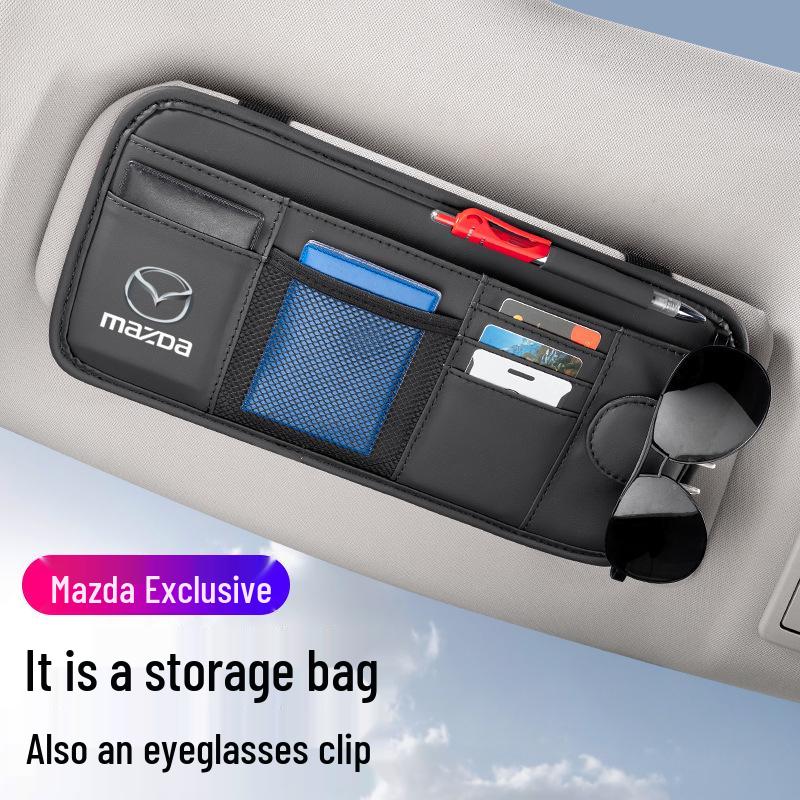 Mazda CX3 CX4/5 Atenza Angkesaila Car Sun Visor Glasses Clip & Storage Bag