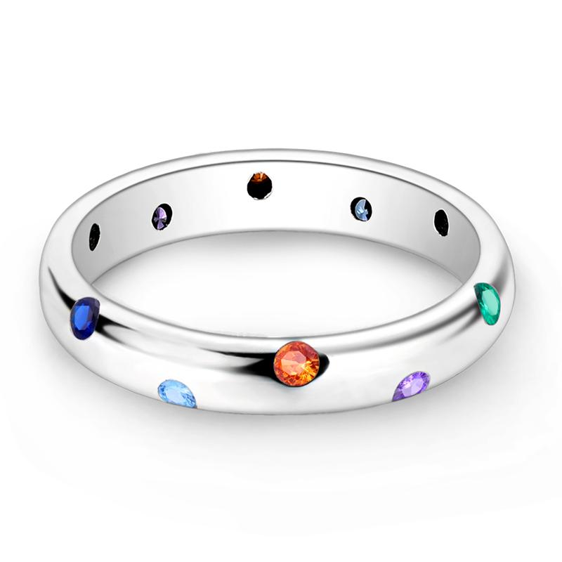 Daisy Sparkling Crown Ring Colorful Star Moon Butterfly Evil Eyes for Women Original Rings Classic Wedding Jewelry