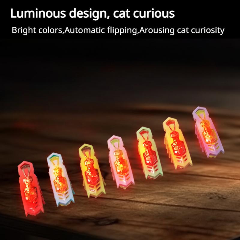 Cat Toys Luminescence Electric Worms Pet Interactions Insects Beetle Micro Worms Automatic Flipping Obstacle Avoidance Plaything