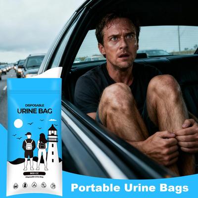 Travel Urine Bags Leak-Proof 900cc Pee Funnel Urinary Bag for Men Women Elderly Camping Hiking Backpacking Car Road Trip Bed