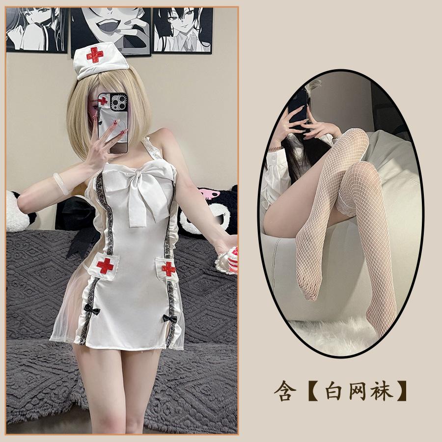 Sexy Lingerie Sexy Temptation Nurse Pajamas Pure Desire Small Breasts Big Flirting Bed Free Suit