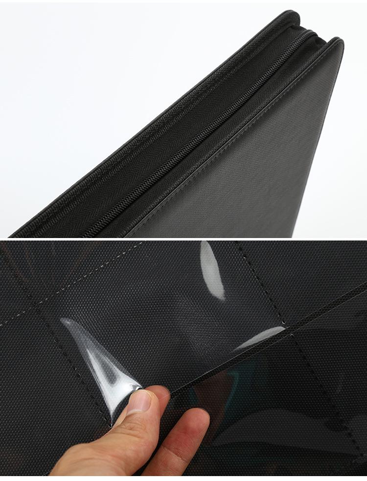 Pokémon & Magia: Pasta de Cartas de Couro PU com 12 Bolsos para The Gathering - Capacidade para 480 Cartas