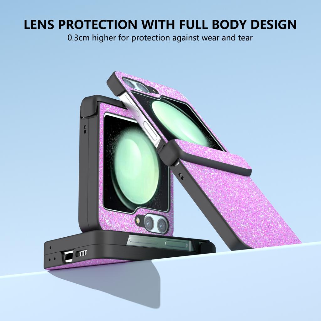 For Samsung Galaxy Z Flip7 FE 5G/Z Flip6 5G Easy Folding Wholesale Phone Case PC+PU Leather Phone Shell