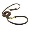 Multi-Function Cowhide Dog Leash: Convenient Tie-Out and Running Rope