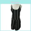 Elegant Striped V-neck Backless Two-piece Outfit Suits For Women In Summer