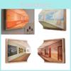 Unique Touch Control 3d Night Light Wall Lamp With Geometric Shape For Living Room