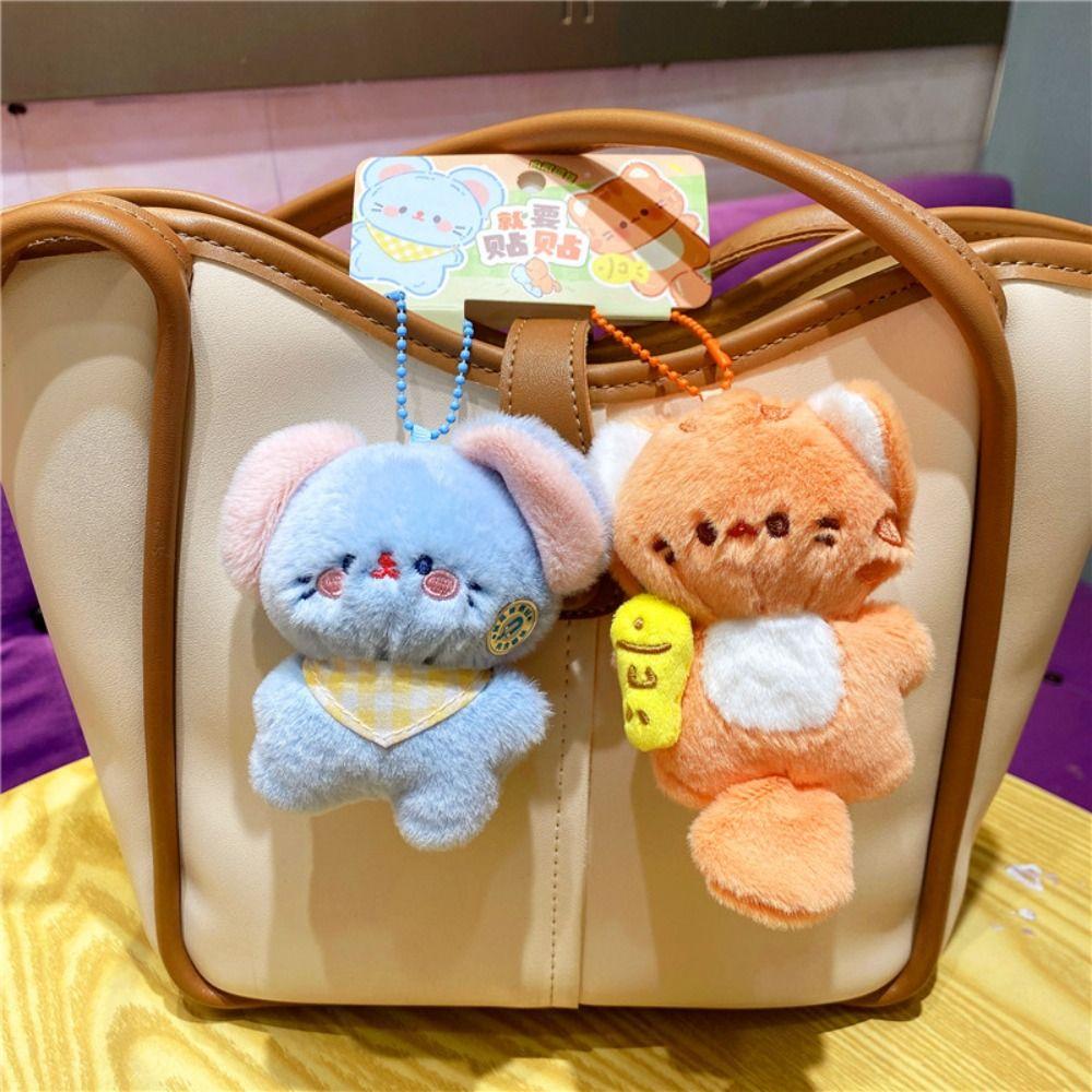 Hanging Ornament Couple Keyring Gifts Panda Cat Stuffed Pendant Holiday Gift