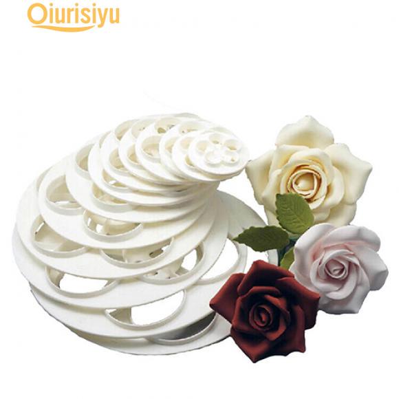 6 Bucuri Fondant Tort Sugarcraft Rose Flower Cookie Mold