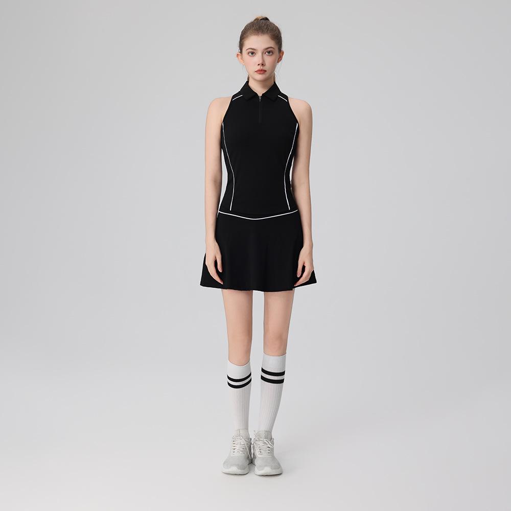 2025 Spring/Summer Women's Sleeveless Polo Golf Vest & Tennis Outfit Set - Slimming Sports Fitness Top