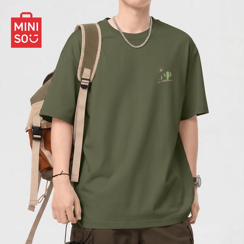 MINISO Men's Summer Casual Short Sleeve T-Shirt