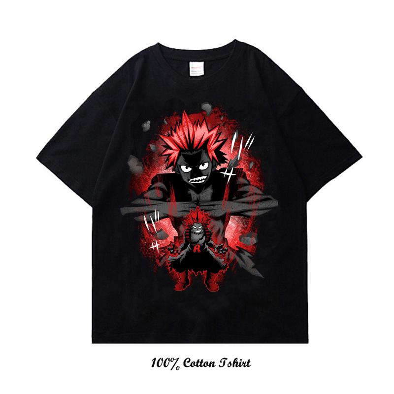 My Hero Academia Graphic Print T Shirt Vintage Harajuku Streetwear Short Sleeve Plus Size Cotton Crew Neck T Shirt Women Unisex