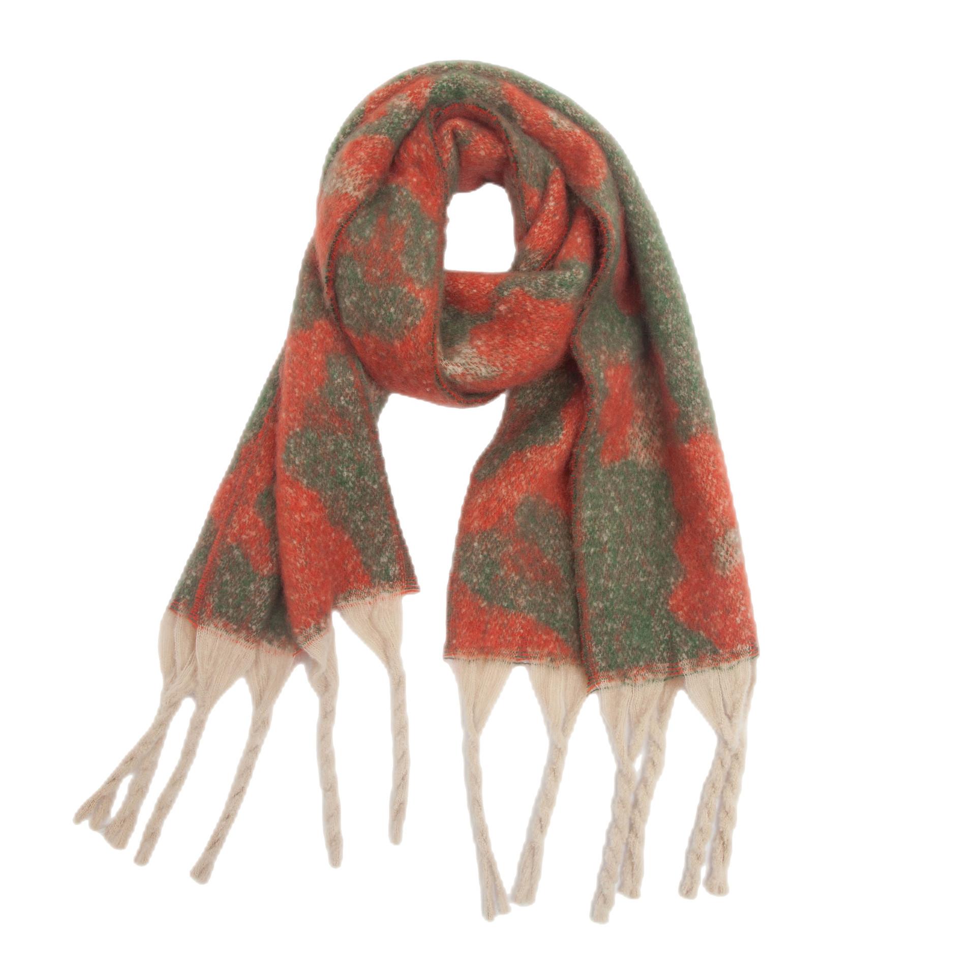 

Женская шаль, зимняя теплая толстая кисточка, большой шарф с леопардовым принтом 09#