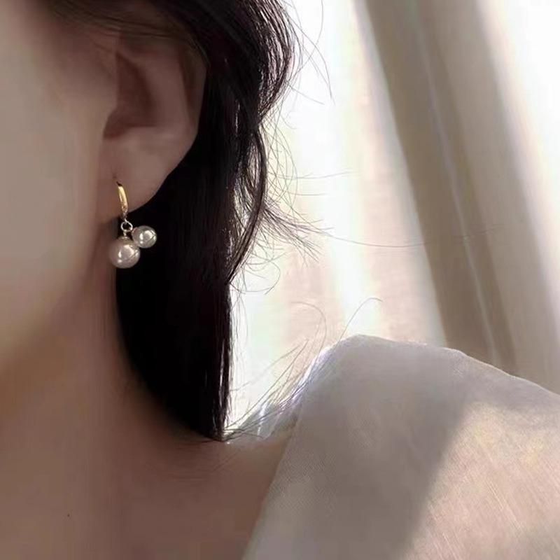 Small and simple pearl earrings, retro earrings, earrings, feminine temperament, earrings, new trendy