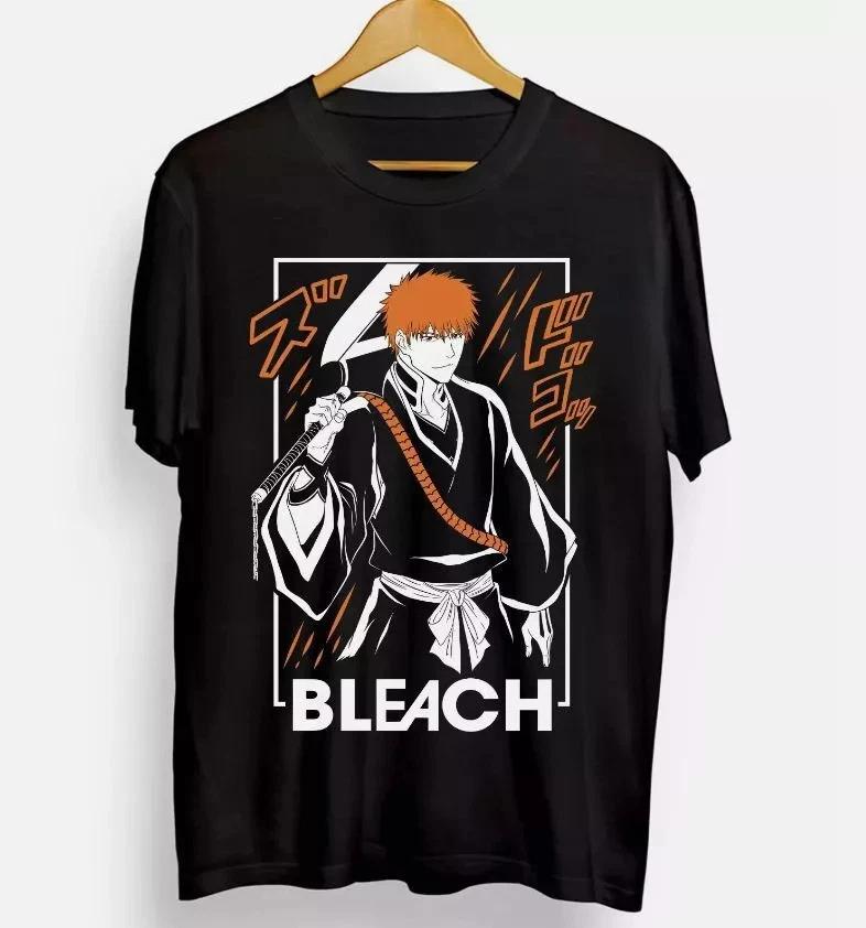 Anime Ichigo Kurosaki Bleach Girl Black T Shirt S