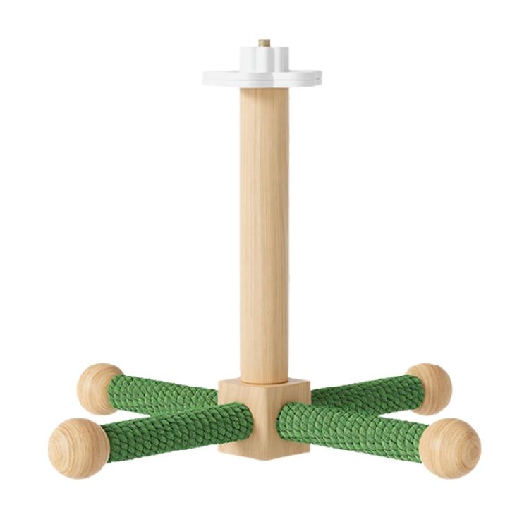 Funny Perches Toy with Rotating Ball Wooden Parrots Ferris Wheel Toy with Perches Windmills Toy For Parakeets Cockatoos