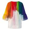 Women's Fashion Half Sleeve Round Neck Printed Loose Casual Blouse Top