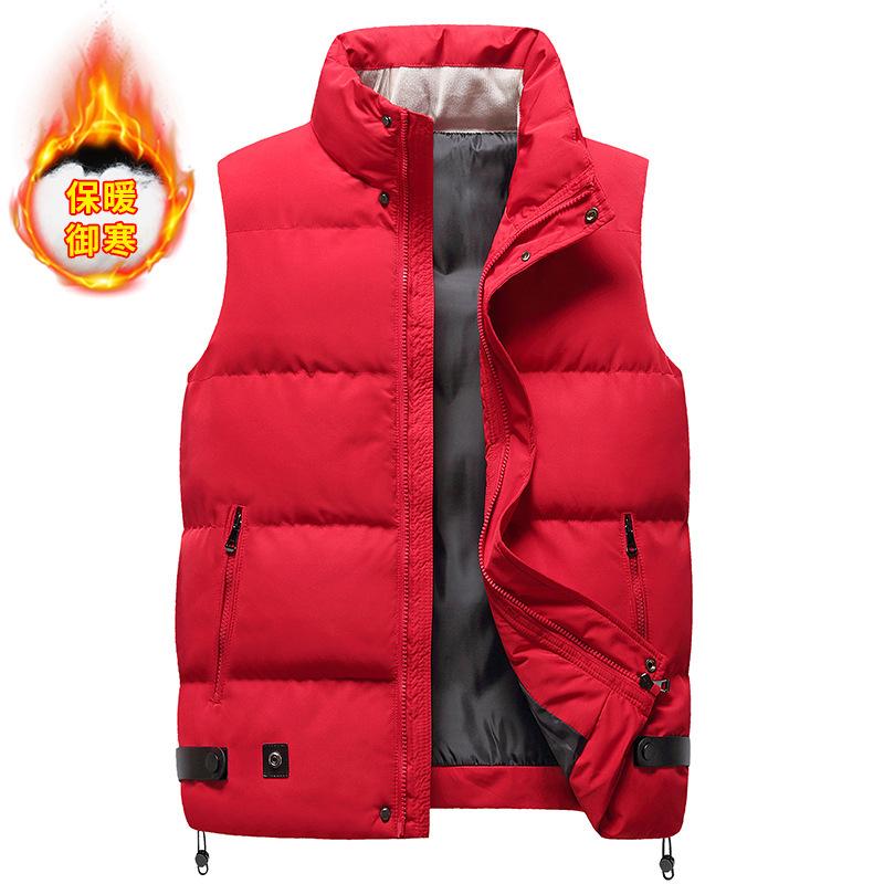 Feather Rong Cotton Vest Men Wish European and American Sleeveless Vest Couple Thickened Warm Jacket Vest