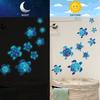 2/4PCS Luminous Sea Turtle Wall Stickers Glow In The Dark Ocean Decals Bathroom Kids Room Decor