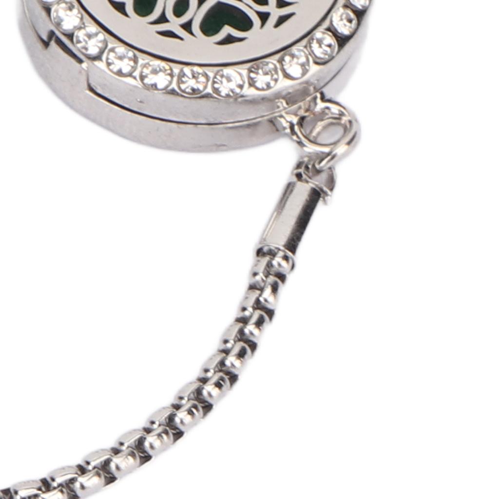 Pulsera difusora de aromaterapia hueca de acero inoxidable ajustable con aceite esencial y perfume