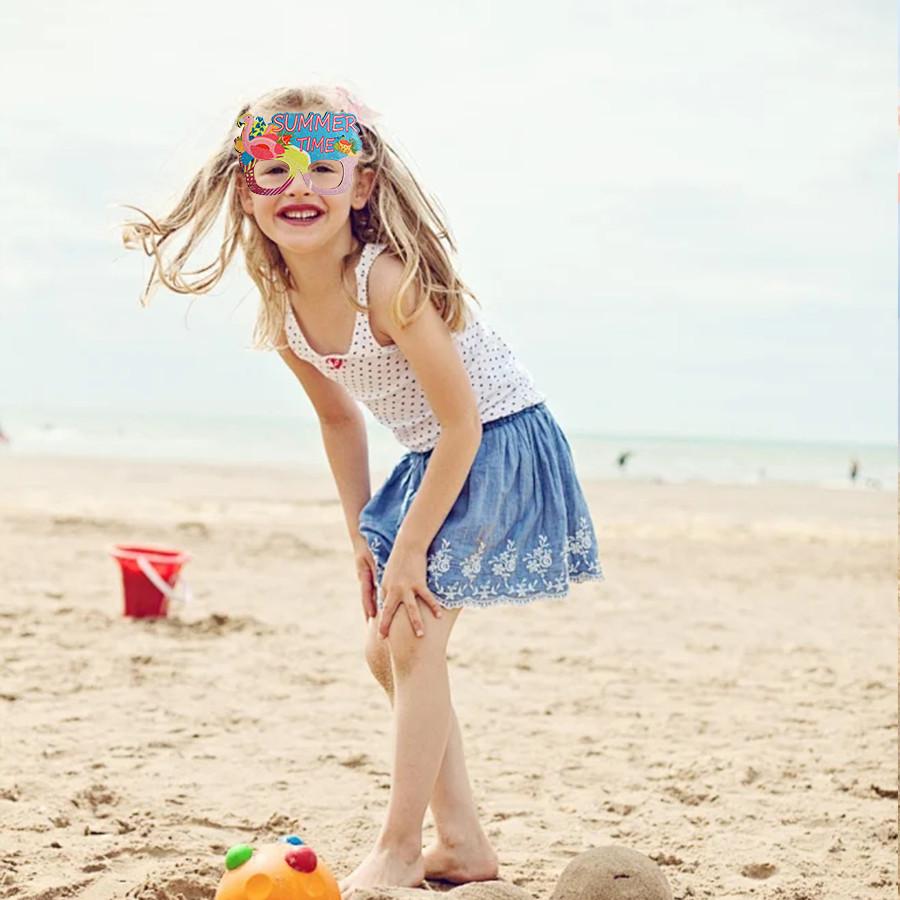 Tropikalna impreza z motywem szkła dekoracja hawajski flaming kokos drzewo tukan plastikowa rama dekoracja rekwizyty fotograficzne materiały