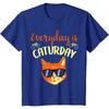Everyday Is Caturday Saturday Orange Cat Men Women T-Shirt Anime Clothes Men Clothing Casual Cotton Daily Four Seasons